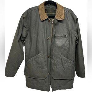 LL BEAN Millerain Waxed Cotton Primaloft Tiroler Lined Field Coat jacket Mens S